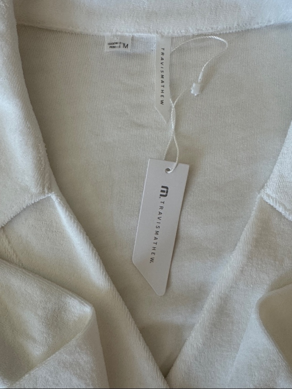 Travis Mathew White V-Neck Collar Pullover Sweater Woman’s Medium - Picture 2 of 9